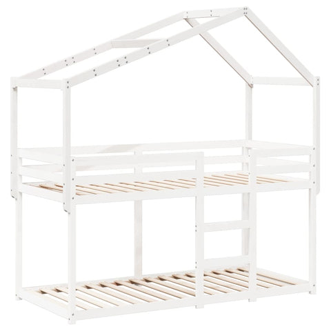 vidaXL Kids' Bed Roof White 213x85.5x144.5 cm Solid Wood Pine