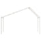 vidaXL Kids' Bed Roof White 213x85.5x144.5 cm Solid Wood Pine