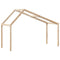vidaXL Kids' Bed Roof 203x95.5x142 cm Solid Wood Pine