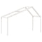 vidaXL Kids' Bed Roof White 203x95.5x142 cm Solid Wood Pine