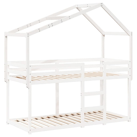 vidaXL Kids' Bed Roof White 203x95.5x142 cm Solid Wood Pine
