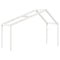 vidaXL Kids' Bed Roof White 203x80.5x142 cm Solid Wood Pine