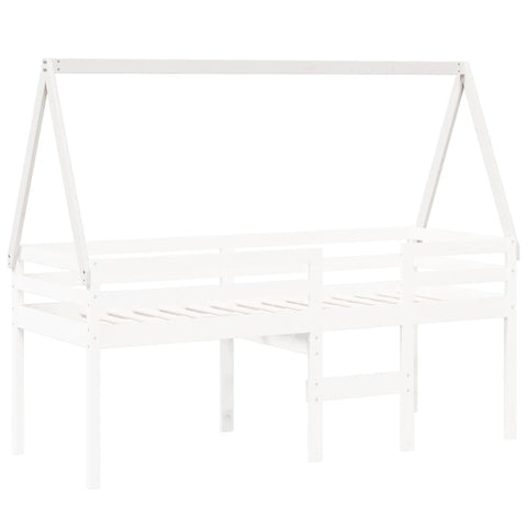 vidaXL Kids' Bed Roof White 209x95.5x88 cm Solid Wood Pine