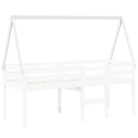 vidaXL Kids' Bed Roof White 209x85.5x88 cm Solid Wood Pine