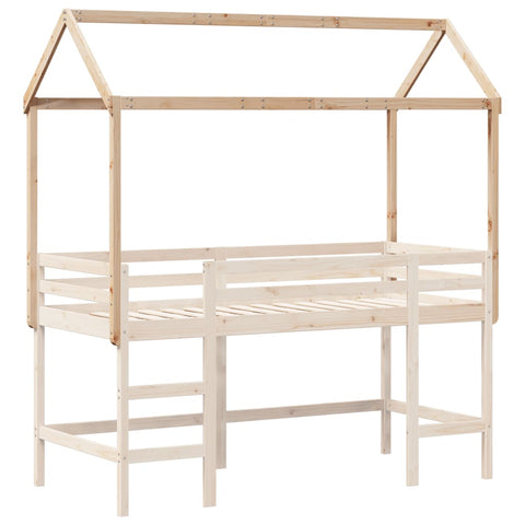 vidaXL Kids' Bed Roof 217x95.5x159 cm Solid Wood Pine