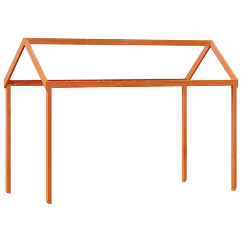 vidaXL Kids' Bed Roof Wax Brown 217x85.5x154 cm Solid Wood Pine