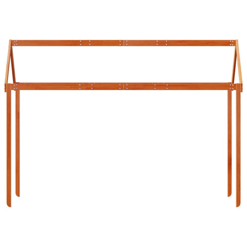 vidaXL Kids' Bed Roof Wax Brown 217x85.5x154 cm Solid Wood Pine