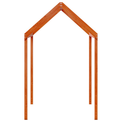 vidaXL Kids' Bed Roof Wax Brown 217x85.5x154 cm Solid Wood Pine