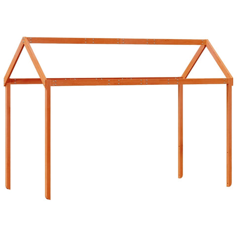 vidaXL Kids' Bed Roof Wax Brown 217x85.5x154 cm Solid Wood Pine