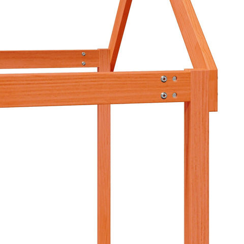 vidaXL Kids' Bed Roof Wax Brown 217x85.5x154 cm Solid Wood Pine