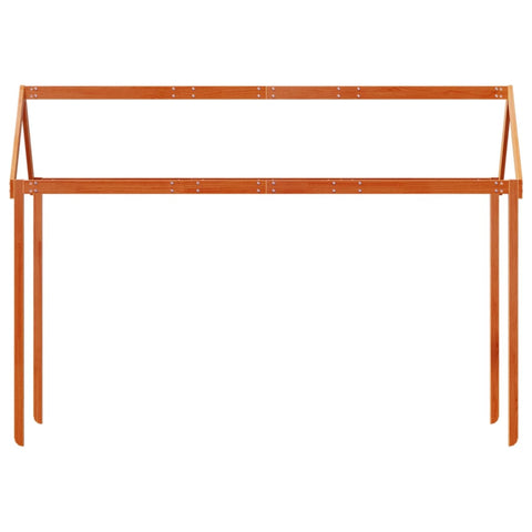vidaXL Kids' Bed Roof Wax Brown 207x95.5x159 cm Solid Wood Pine