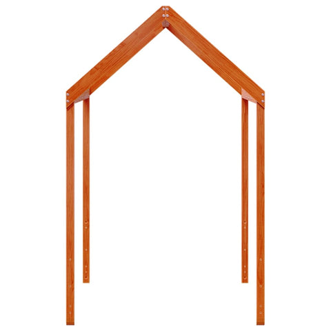 vidaXL Kids' Bed Roof Wax Brown 207x95.5x159 cm Solid Wood Pine