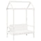 vidaXL Bench with Roof White 117.5x70x176.5 cm Solid Wood Pine