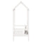 vidaXL Bench with Roof White 117.5x70x176.5 cm Solid Wood Pine