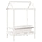 vidaXL Bench with Roof White 117.5x70x176.5 cm Solid Wood Pine