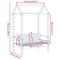 vidaXL Bench with Roof White 117.5x70x176.5 cm Solid Wood Pine
