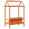 vidaXL Bench with Roof Wax Brown 117.5x70x176.5 cm Solid Wood Pine
