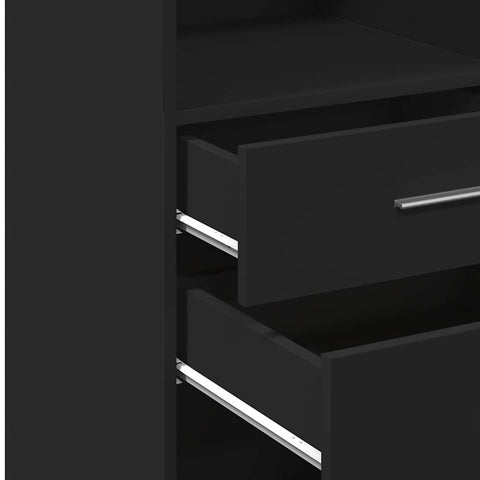 vidaXL Highboard Black 40x42.5x124 cm Engineered Wood