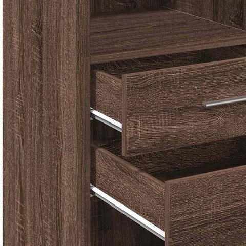 vidaXL Highboard Brown Oak 40x42.5x124 cm Engineered Wood