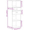 vidaXL Highboard Sonoma Oak 45x42.5x124 cm Engineered Wood