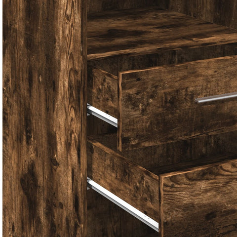 vidaXL Highboard Smoked Oak 45x42.5x124 cm Engineered Wood
