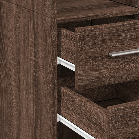 vidaXL Highboard Brown Oak 30x42.5x185 cm Engineered Wood