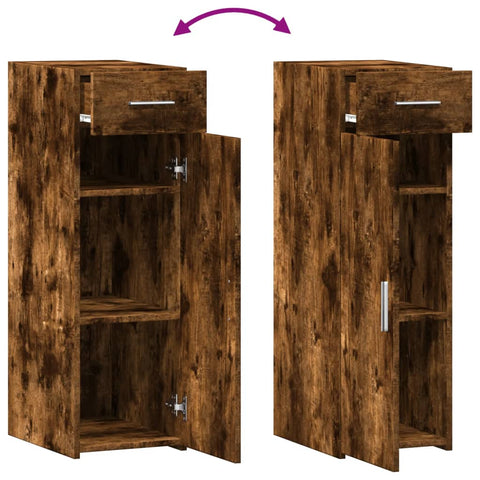 vidaXL Sideboard Smoked Oak 30x42.5x93 cm Engineered Wood