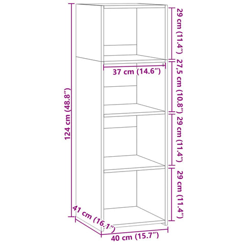 vidaXL Highboard White 40x41x124 cm Engineered Wood