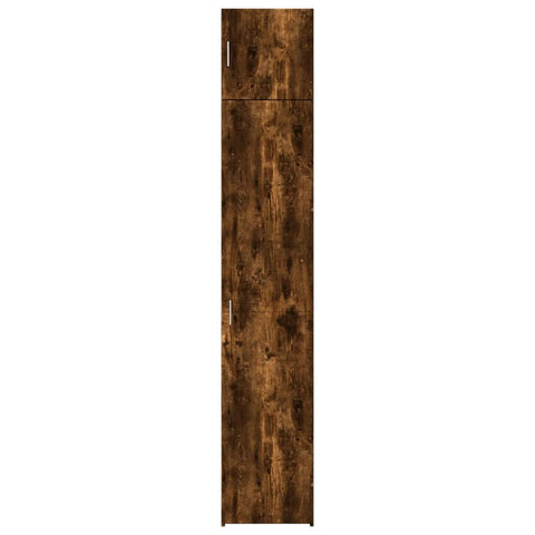 vidaXL Slim Storage Cabinet Smoked Oak 40x42.5x225 cm Engineered Wood