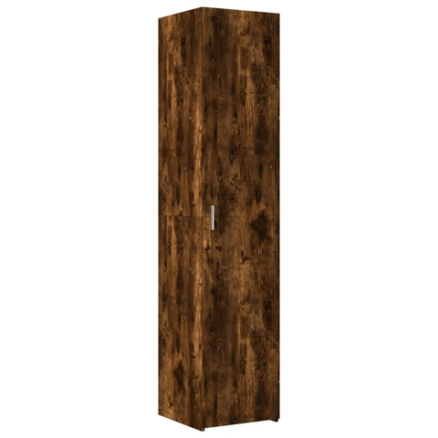 vidaXL Slim Storage Cabinet Smoked Oak 40x42.5x225 cm Engineered Wood