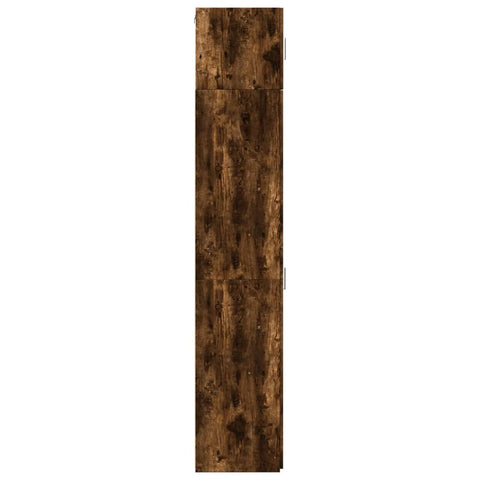 vidaXL Slim Storage Cabinet Smoked Oak 40x42.5x225 cm Engineered Wood