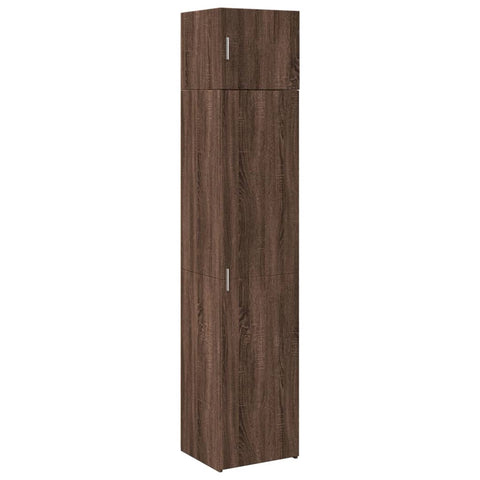 vidaXL Slim Storage Cabinet Brown Oak 45x42.5x225 cm Engineered Wood
