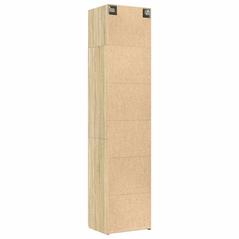 vidaXL Slim Storage Cabinet Sonoma Oak 50x42.5x225 cm Engineered Wood