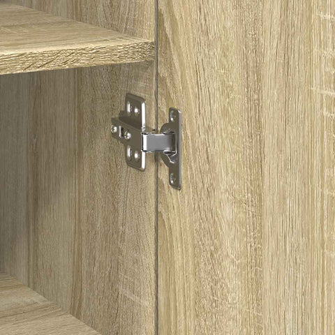 vidaXL Slim Storage Cabinet Sonoma Oak 50x42.5x225 cm Engineered Wood
