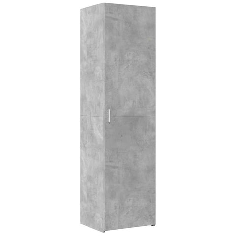 vidaXL Slim Storage Cabinet Concrete Grey 50x42.5x225 cm Engineered Wood