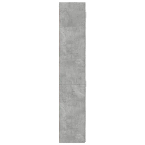 vidaXL Slim Storage Cabinet Concrete Grey 50x42.5x225 cm Engineered Wood