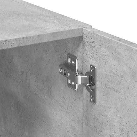 vidaXL Slim Storage Cabinet Concrete Grey 50x42.5x225 cm Engineered Wood