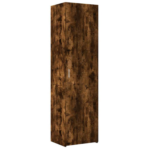 vidaXL Slim Storage Cabinet Smoked Oak 50x42.5x225 cm Engineered Wood