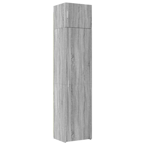vidaXL Slim Storage Cabinet Grey Sonoma 50x42.5x225 cm Engineered Wood
