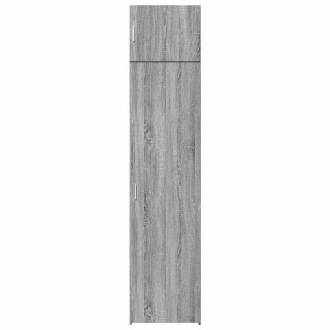 vidaXL Slim Storage Cabinet Grey Sonoma 50x42.5x225 cm Engineered Wood