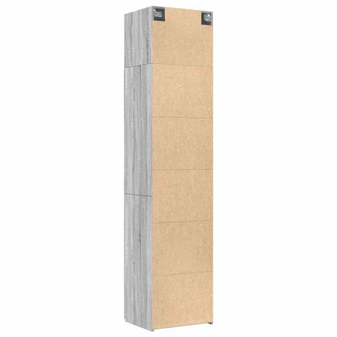 vidaXL Slim Storage Cabinet Grey Sonoma 50x42.5x225 cm Engineered Wood