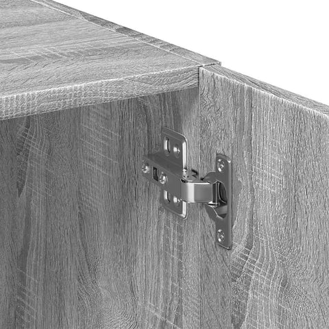 vidaXL Slim Storage Cabinet Grey Sonoma 50x42.5x225 cm Engineered Wood