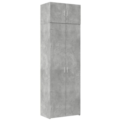 vidaXL Storage Cabinet Concrete Grey 70x42.5x225 cm Engineered Wood