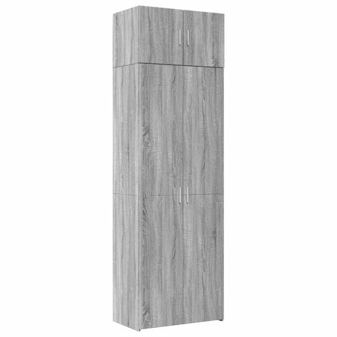 vidaXL Storage Cabinet Grey Sonoma 70x42.5x225 cm Engineered Wood