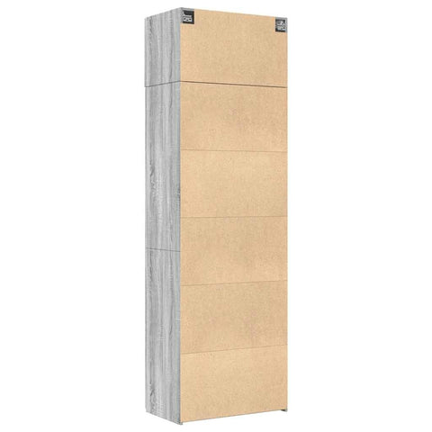 vidaXL Storage Cabinet Grey Sonoma 70x42.5x225 cm Engineered Wood
