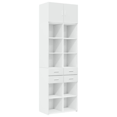 vidaXL Storage Cabinet White 70x42.5x225 cm Engineered Wood