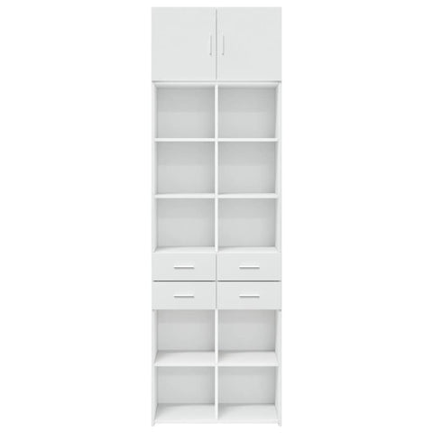 vidaXL Storage Cabinet White 70x42.5x225 cm Engineered Wood