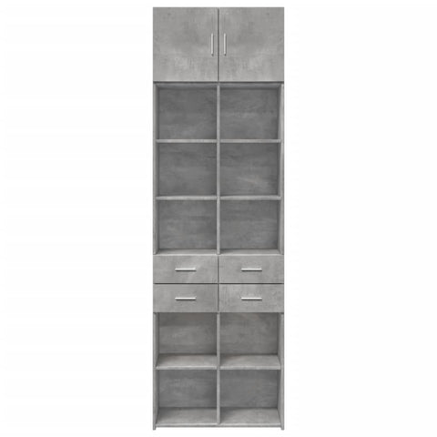 vidaXL Storage Cabinet Concrete Grey 70x42.5x225 cm Engineered Wood