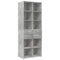 vidaXL Storage Cabinet Concrete Grey 70x42.5x225 cm Engineered Wood