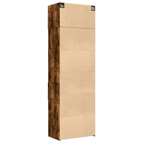 vidaXL Storage Cabinet Smoked Oak 70x42.5x225 cm Engineered Wood